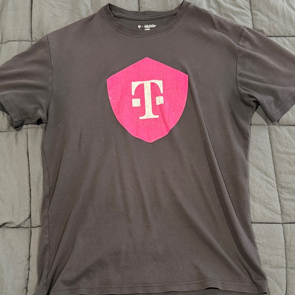 T-Mobile Black and Pink Men's Short Sleeve Tee